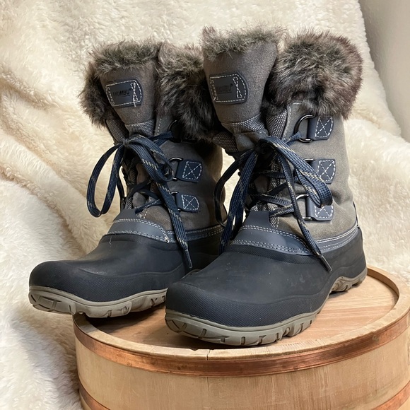 Khombu The Slope Winter Snow Boots Faux Fur Size 9 - Picture 3 of 12